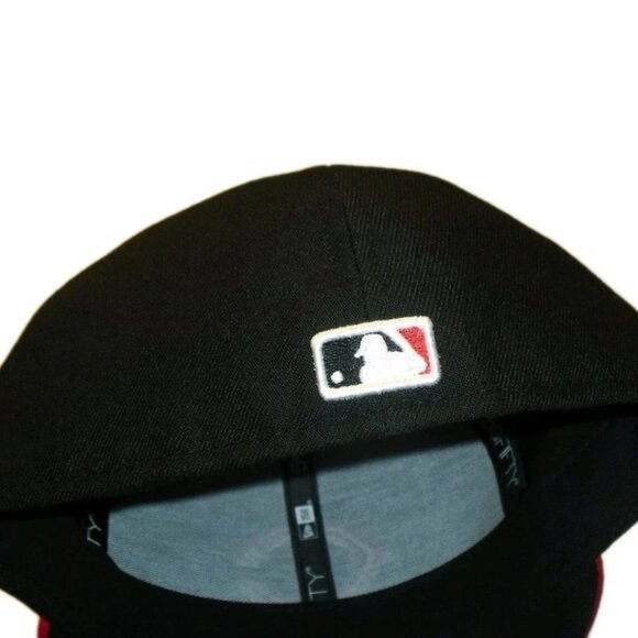 Cincinnati Reds Mens New Era 59 Fifty Black Fitted hat cap sz. 7 3/4 New Mlb - Picture 4 of 4